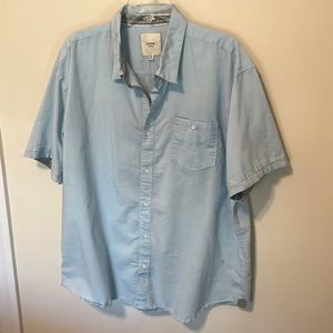 Six Lincoln Men’s Casual Button-down Shirt / Slim Fit / Size XXL / Blue